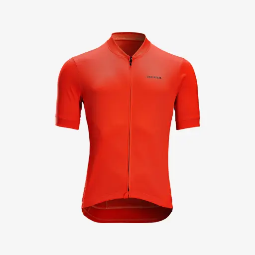Jersey Ciclismo Rojo Teja Manga Corta